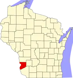 State map highlighting Crawford County