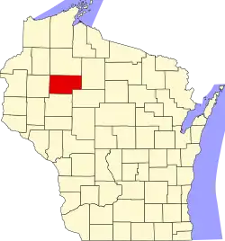 State map highlighting Rusk County