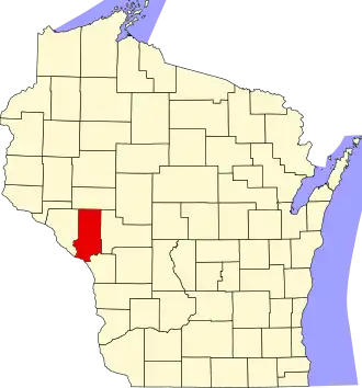 State map highlighting Trempealeau County