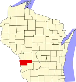 State map highlighting Vernon County