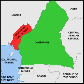 Location of Ambazonia