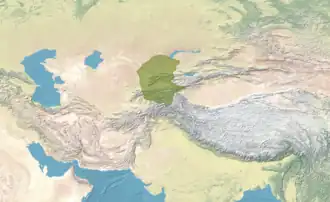 Map of the Khanate of Kokand and its territorial acquisitions