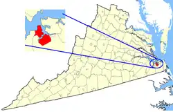 State map highlighting Portsmouth