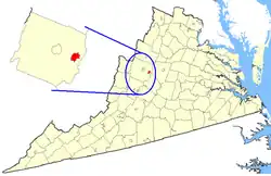 State map highlighting Waynesboro