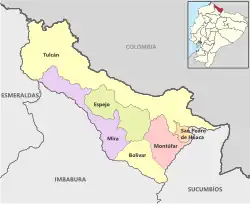 Cantons of Carchi Province