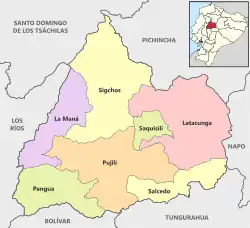 Cantons of Cotopaxi Province