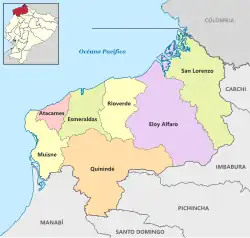 Cantons of Esmeraldas Province