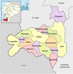 Location of Loja Province