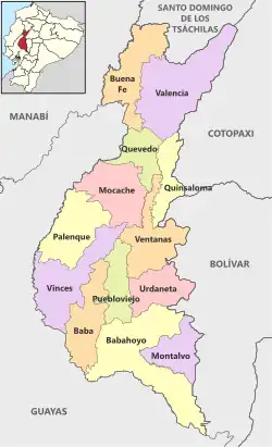 Cantons of Los Ríos Province