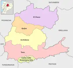 Cantons of Napo Province