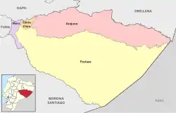 Cantons of Pastaza Province