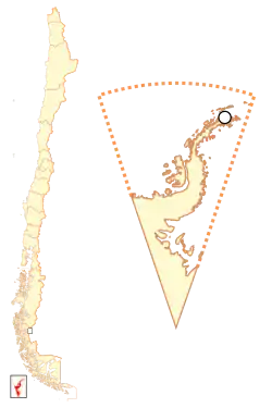 Location of Chilean Antarctic Territory