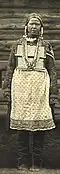 Married Chuvash woman in matchmaking costume. Early 20th century