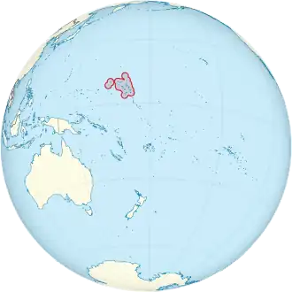 Location of the Marshall Islands