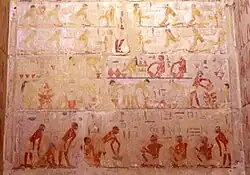 Depiction of ceramic production in the Old Kingdom