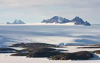 Mawson Station looking toward the David Range