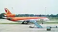 A CP Air DC-10 at Manchester Airport.