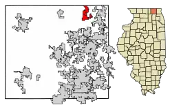 Location of Richmond in McHenry County, Illinois.