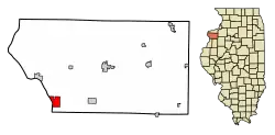Location in Mercer County, Illinois