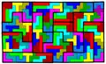 This rectangle is made of 12 pentominoes, which are in turn made of 9 smaller pentominoes, so all together, the rectangle has 108 small pentominoes.