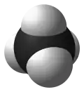 Spacefill model of methane