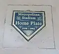 Met Stadium home plate marker