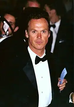 A smiling Michael Keaton