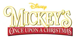Mickey Mouse is standing at the left side of the image is holding a candle holder with a brightly burning candle, positioned on the right side of the image, with both of his hands. Mickey is wearing his traditional red shorts with white buttons and yellow shoes and as usual, is happily smiling. In the background on the left side of the picture stands a decorated Christmas tree with colorfully wrapped gifts lying under it. The video cover includes the film and company's title.