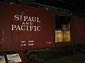 A boxcar showing how the goods were transferred
