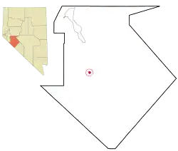 Location of Hawthorne, Nevada