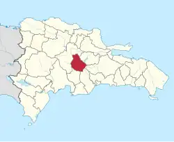 Location of the Monseñor Nouel Province