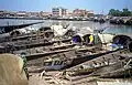 Fishing boats on the Bani River in Mali