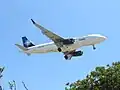 A Volaris A320 about to land at Los Angeles