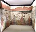Fresco from Akrotiri, on the Greek island Santorin. This fresco was done about 1600 BC.