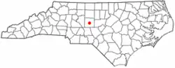 Location of Asheboro, North Carolina