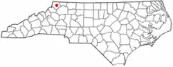 Location in North Carolina