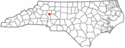Location of Statesville, North Carolina