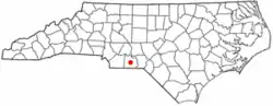 Location within the state of North Carolina