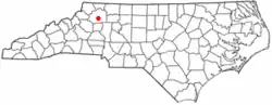 Location of Wilkesboro, North Carolina