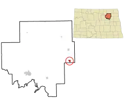 Location of Brocket, North Dakota