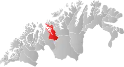 Kvænangen within Troms og Finnmark