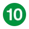 The number 10 on a green circle