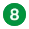 The number 8 on a green circle