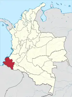 Nariño shown in red