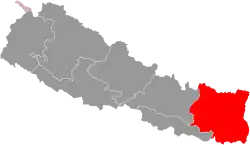 Location of Koshi Pradesh in Nepal
