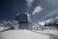The Monte-Rosa Hut, from which the routes to the peak start.