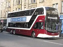 Lothian Buses Volvo B8L with Enviro400XLB bodywork in April 2019