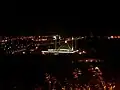 Night view of the Faisal Mosque and surrounding area