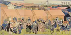 Nihonbashi Fish Market Prosperity (Edo period) by Utagawa Kuniyasu