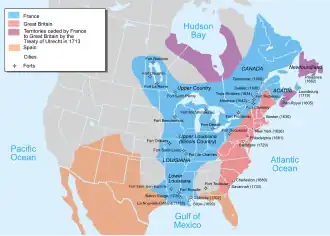 New France in 1750 (blue)